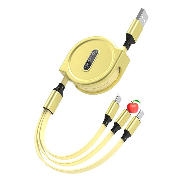 Cable - 3 In 1 USB Extendable Charging/Data