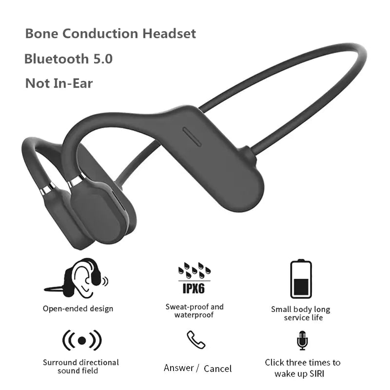 Waterproof Bone Conduction Bluetooth Headphones